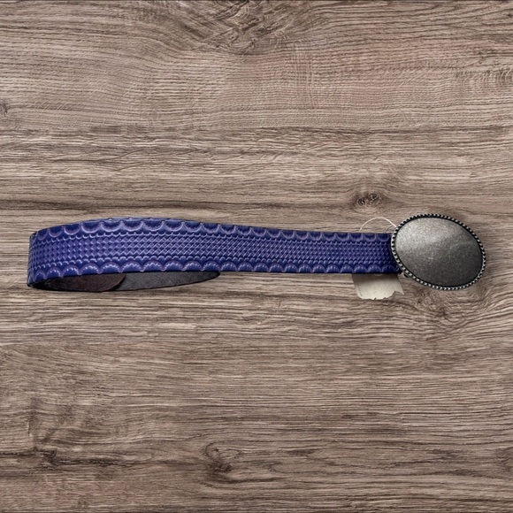 NWT Free People Duke Concho Belt in Blackberry - Picture 5 of 7